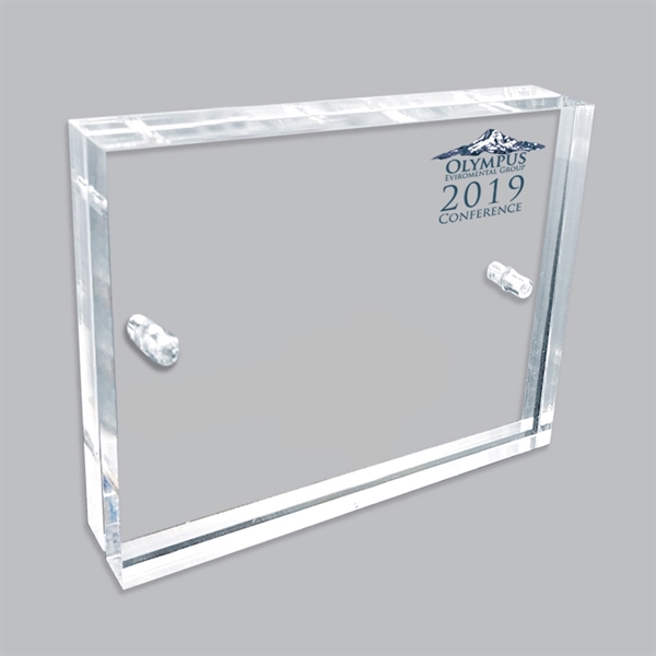 Clear acrylic block frames with vibrant UV color graphics.... from ASI 72521 Morris Magnets / Laser Cuts