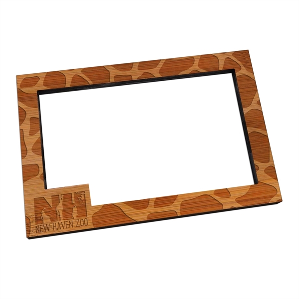 Bamboo wood frame with 25 mil magnet backing and laser etching.... from ASI 72521 Morris Magnets