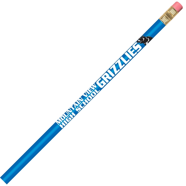 Round pencil, 100% wood-cased barrel with a brass-colored ferrule and a... from ASI 86850 Shepenco/Shelbyville Pencil Co, Inc / SHEPENCO® Shelbyville Pencil Company