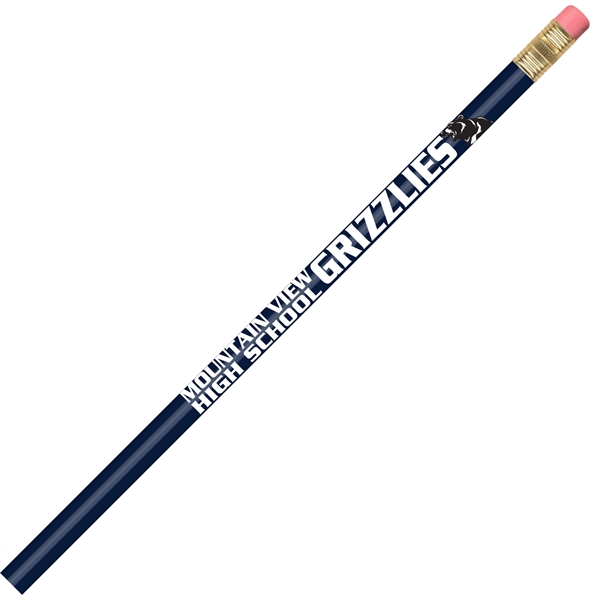 Round pencil, 100% wood-cased barrel with a brass-colored ferrule and a... from ASI 86850 Shepenco/Shelbyville Pencil Co, Inc / SHEPENCO® Shelbyville Pencil Company