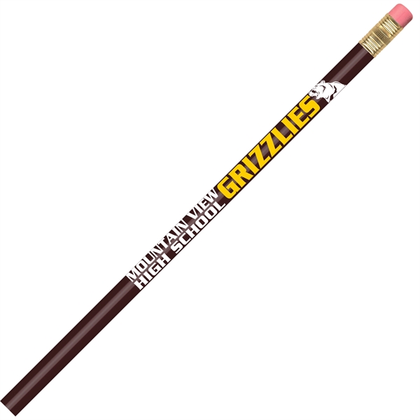 Round pencil, 100% wood-cased barrel with a brass-colored ferrule and a... from ASI 86850 Shepenco/Shelbyville Pencil Co, Inc / SHEPENCO® Shelbyville Pencil Company
