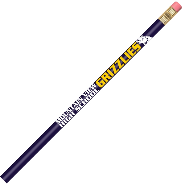 Round pencil, 100% wood-cased barrel with a brass-colored ferrule and a... from ASI 86850 Shepenco/Shelbyville Pencil Co, Inc / SHEPENCO® Shelbyville Pencil Company