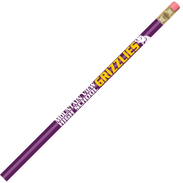 Round pencil, 100% wood-cased barrel with a brass-colored ferrule and a... from ASI 86850 Shepenco/Shelbyville Pencil Co, Inc / SHEPENCO® Shelbyville Pencil Company