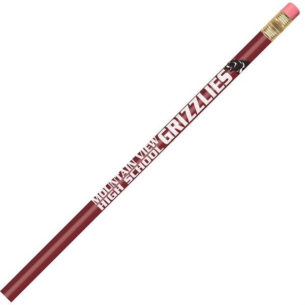Round pencil, 100% wood-cased barrel with a brass-colored ferrule and a... from ASI 86850 Shepenco/Shelbyville Pencil Co, Inc / SHEPENCO® Shelbyville Pencil Company