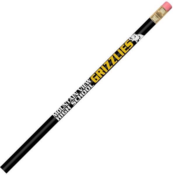 Round pencil, 100% wood-cased barrel with a brass-colored ferrule and a... from ASI 86850 Shepenco/Shelbyville Pencil Co, Inc / SHEPENCO® Shelbyville Pencil Company