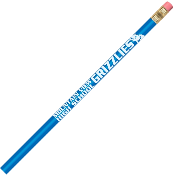 Round pencil, 100% wood-cased barrel with a brass-colored ferrule and a... from ASI 86850 Shepenco/Shelbyville Pencil Co, Inc / SHEPENCO® Shelbyville Pencil Company
