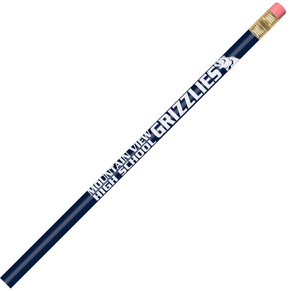 Round pencil, 100% wood-cased barrel with a brass-colored ferrule and a... from ASI 86850 Shepenco/Shelbyville Pencil Co, Inc / SHEPENCO® Shelbyville Pencil Company