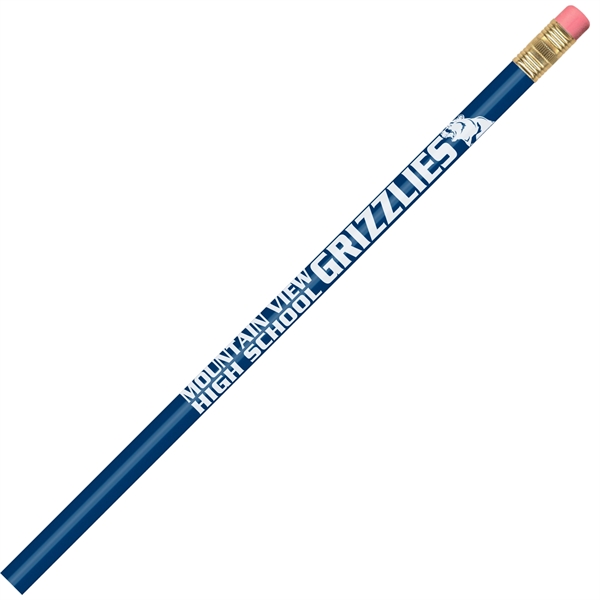 Round pencil, 100% wood-cased barrel with a brass-colored ferrule and a... from ASI 86850 Shepenco/Shelbyville Pencil Co, Inc / SHEPENCO® Shelbyville Pencil Company