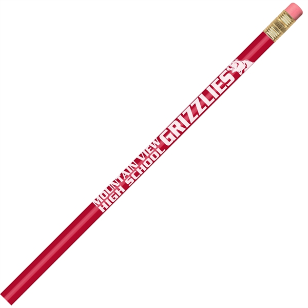 Round pencil, 100% wood-cased barrel with a brass-colored ferrule and a... from ASI 86850 Shepenco/Shelbyville Pencil Co, Inc / SHEPENCO® Shelbyville Pencil Company