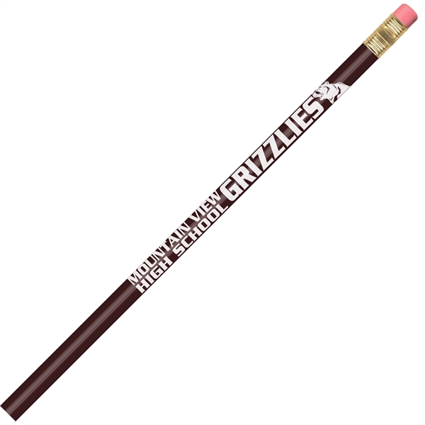 Round pencil, 100% wood-cased barrel with a brass-colored ferrule and a... from ASI 86850 Shepenco/Shelbyville Pencil Co, Inc / SHEPENCO® Shelbyville Pencil Company