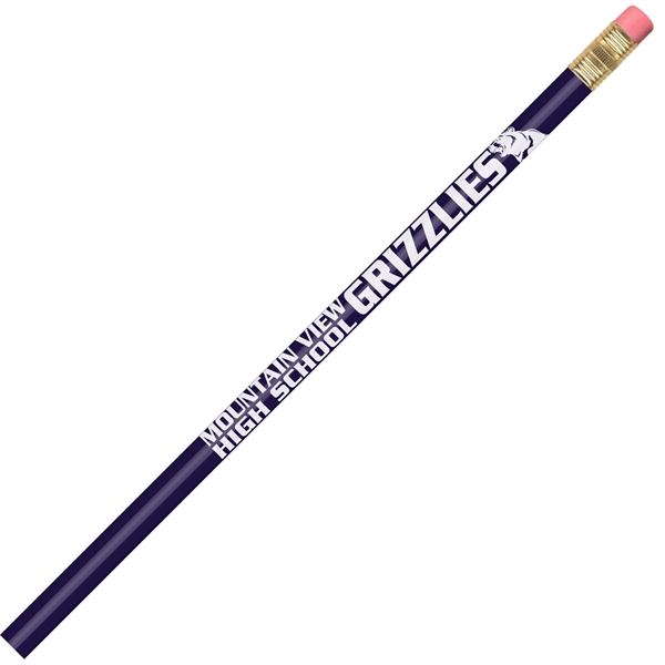 Round pencil, 100% wood-cased barrel with a brass-colored ferrule and a... from ASI 86850 Shepenco/Shelbyville Pencil Co, Inc / SHEPENCO® Shelbyville Pencil Company