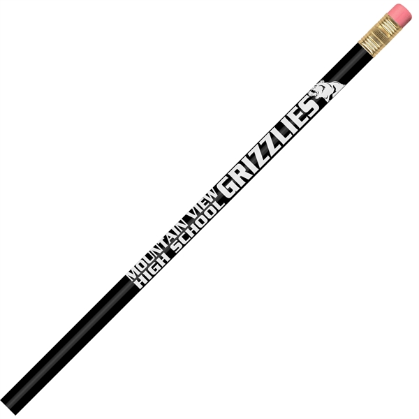 Round pencil, 100% wood-cased barrel with a brass-colored ferrule and a... from ASI 86850 Shepenco/Shelbyville Pencil Co, Inc / SHEPENCO® Shelbyville Pencil Company