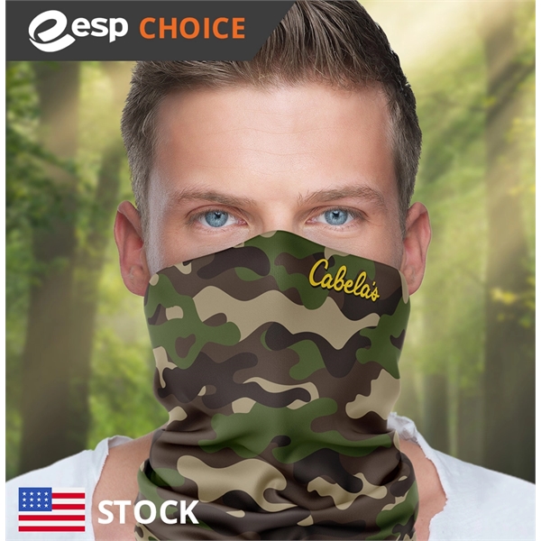 20" x 10" two-ply polyester neck gaiter with sublimated imprint.... from ASI 30250 AZX Sport USA