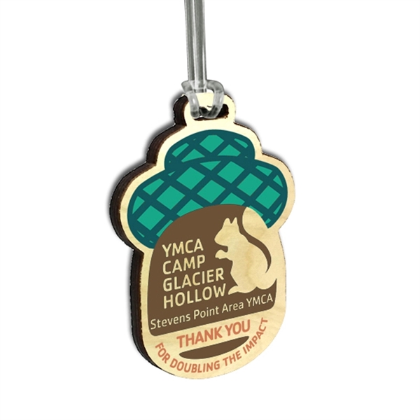 Birch bag tag with ultra vivid color graphics and a 6"... from ASI 72521 Morris Magnets / Laser Cuts