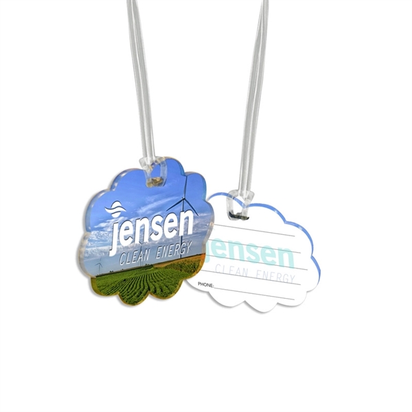 Customizable acrylic write-on luggage bag tags... from ASI 72521 Morris Magnets / Laser Cuts