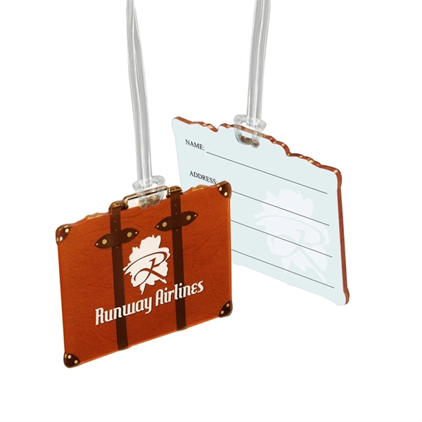 Customizable acrylic write-on luggage bag tags... from ASI 72521 Morris Magnets / Laser Cuts