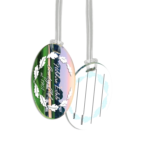 Customizable acrylic write-on luggage bag tags... from ASI 72521 Morris Magnets / Laser Cuts