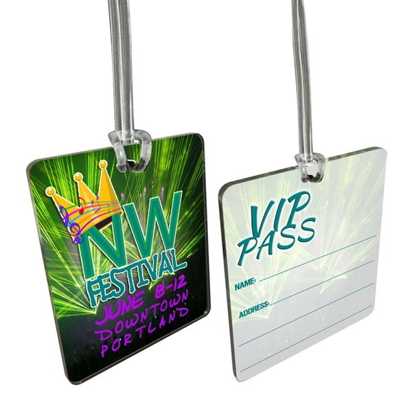 Customizable acrylic write-on luggage bag tags... from ASI 72521 Morris Magnets / Laser Cuts
