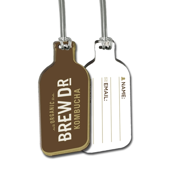Customizable acrylic write-on luggage bag tags (4-9 sq. inches).... from ASI 72521 Morris Magnets / Laser Cuts