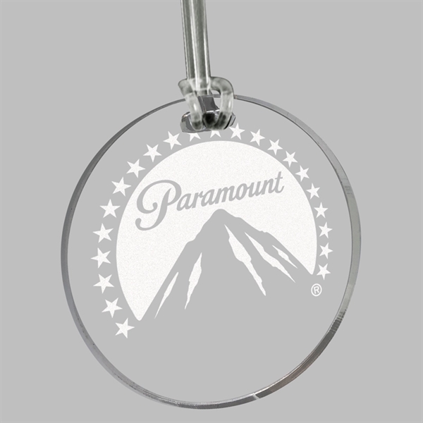 Luggage bag tag made from 1/4" acrylic with a 6" clear... from ASI 72521 Morris Magnets / Laser Cuts