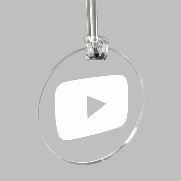 Luggage bag tag made from 1/4" acrylic with a 6" clear... from ASI 72521 Morris Magnets / Laser Cuts