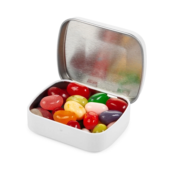 Domed tin filled with jelly beans.... from ASI 44900 NC Custom (CI/Lanco)