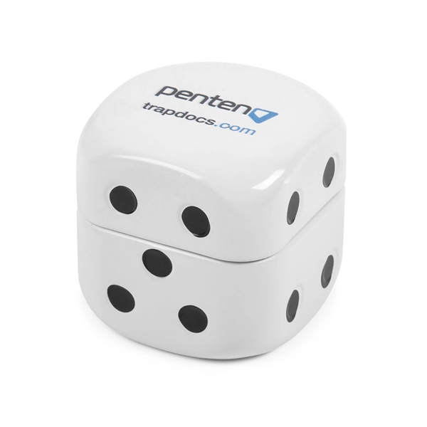 Dice shaped tin filled with jelly beans.... from ASI 44900 NC Custom (CI/Lanco)