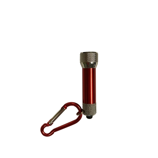 2.50" x 0.63" aluminum miniature 5-LED flashlight with carabiner clip.... from ASI 37218 Athena Promo (tm)