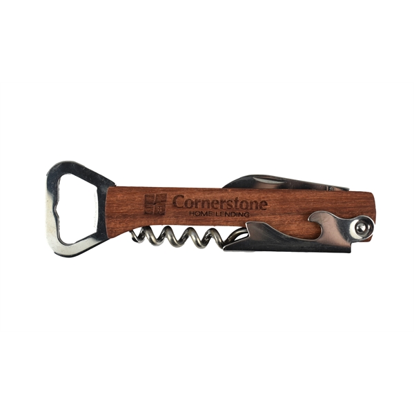Multifunctional bottle opener with wine corkscrew, knife and foil knife.... from ASI 72657 Active Life Promo / Apres Ski