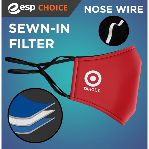 Reusable 3-ply cotton face masks with sewn in non-woven polypropylene layer,... from ASI 30250 AZX Sport USA