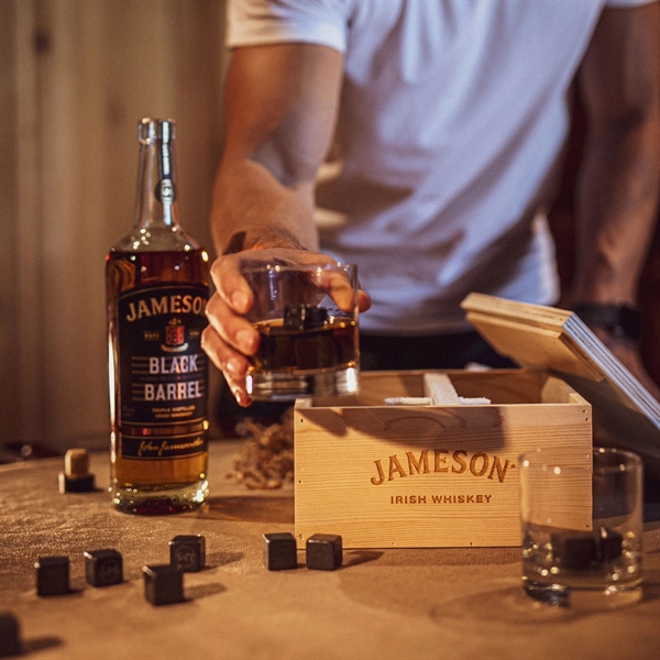 Wooden giftbox with two 8 oz. whiskey glasses and two sets... from ASI 88060 Snugz/USA Inc / SnugZ USA®