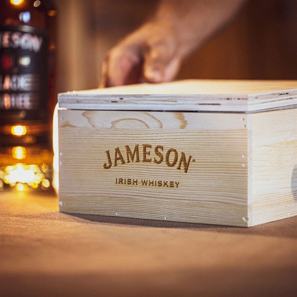Wooden giftbox with two 8 oz. whiskey glasses and two sets... from ASI 88060 Snugz/USA Inc / SnugZ USA®