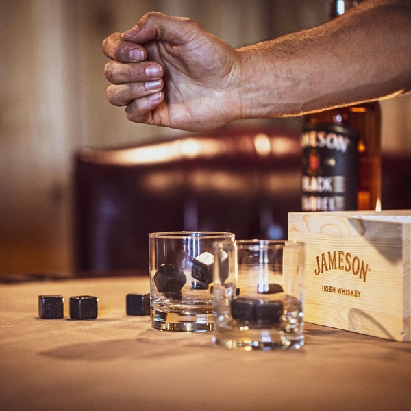 Wooden giftbox with two 8 oz. whiskey glasses and two sets... from ASI 88060 Snugz/USA Inc / SnugZ USA®