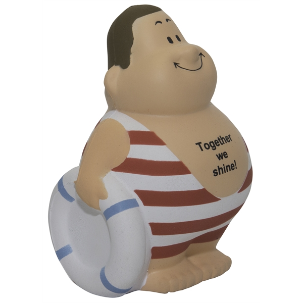 4" x 3" swimmer shaped stress reliever with customization included.... from ASI 34415 Alpi International LTD