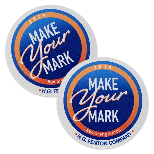 White 40 pt. (1.0 millimeters) pulp board coaster, 4"... from ASI 31490 Admatch Corporation / Admatch-Regal