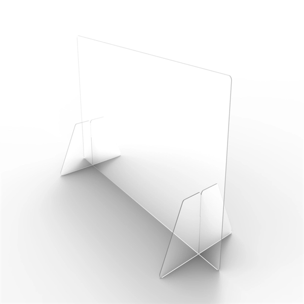 0.13" thick clear acrylic sneeze guard in three sizes.... from ASI 37218 Athena Promo (tm)