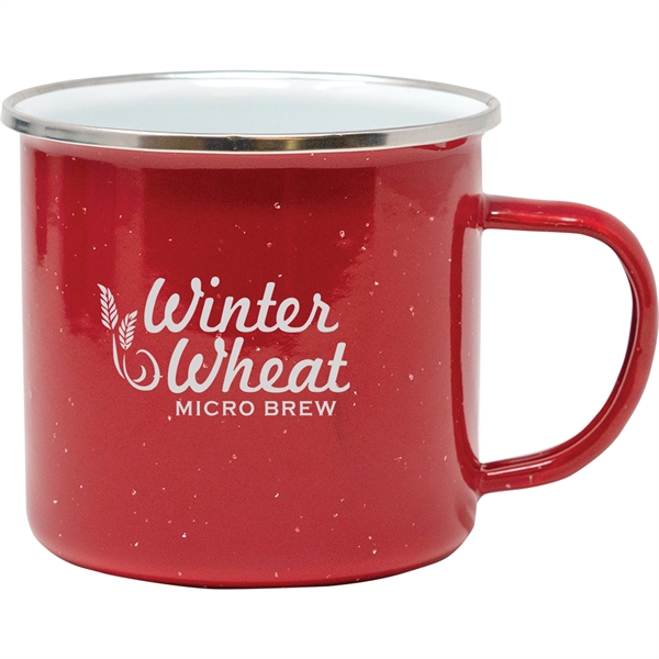 A homey 16 ounce enamel finished mug.... from ASI 61966 HPG / Best Promotions USA