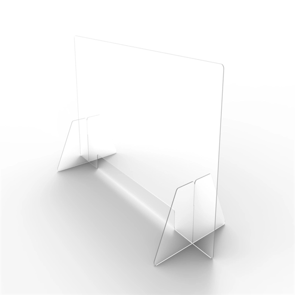 0.13" thick clear acrylic sneeze guard with pass through opening. Three... from ASI 37218 Athena Promo (tm)