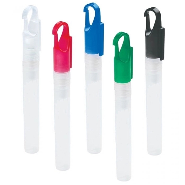 5.30" x 0.53" plastic pen-style .34 ounce hand sanitizer spray applicator... from ASI 37218 Athena Promo (tm)