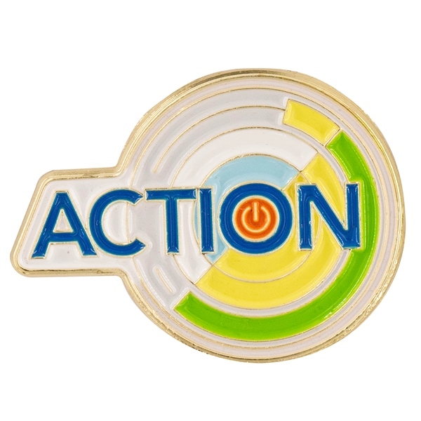 Die struck brass lapel pins in assorted shapes and sizes in... from ASI 52263 EMT / EMT