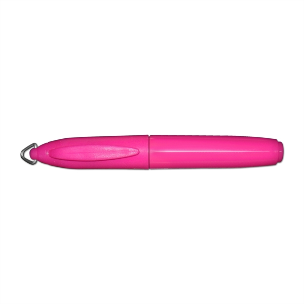 Mini fluorescent barrel highlighter with key ring cap... from ASI 67675 Liqui-Mark Corp