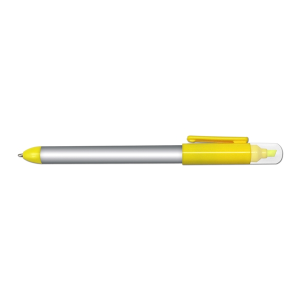 Double ended yellow highlighter and twist action ballpoint pen.... from ASI 67675 Liqui-Mark Corp