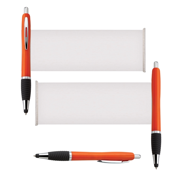 The iWriterA® Banner Stylus Pen with Double Sided Retractable Message Banner... from ASI 67675 Liqui-Mark Corp