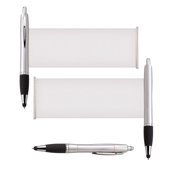 The iWriterA® Banner Stylus Pen with Double Sided Retractable Message Banner... from ASI 67675 Liqui-Mark Corp