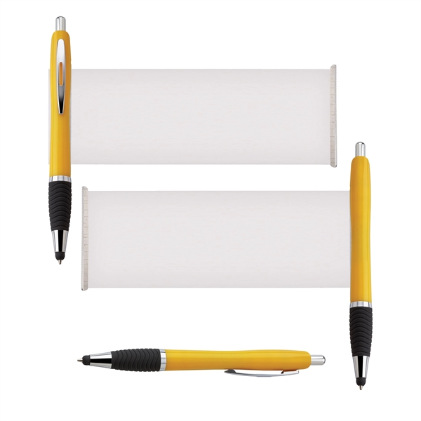 The iWriterA® Banner Stylus Pen with Double Sided Retractable Message Banner... from ASI 67675 Liqui-Mark Corp