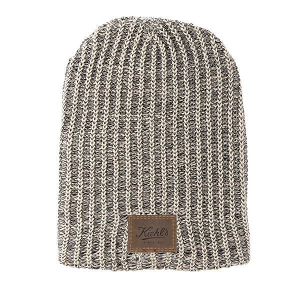 100% cotton knit beanie with a leather patch.... from ASI 88060 Snugz/USA Inc / SnugZ USA®