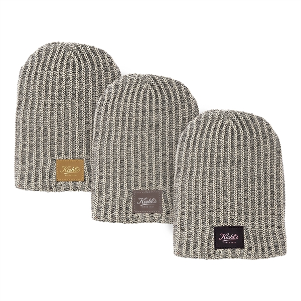 100% cotton knit beanie with a leather patch.... from ASI 88060 Snugz/USA Inc / SnugZ USA®