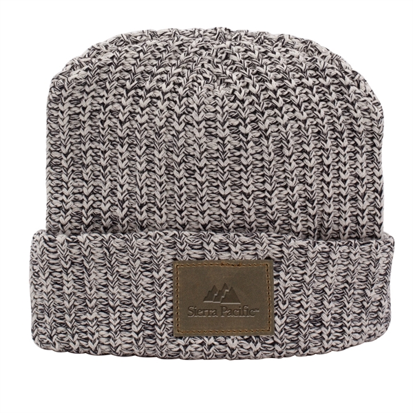 100% cotton cuffed knit beanie with a leather patch.... from ASI 88060 Snugz/USA Inc / SnugZ USA®