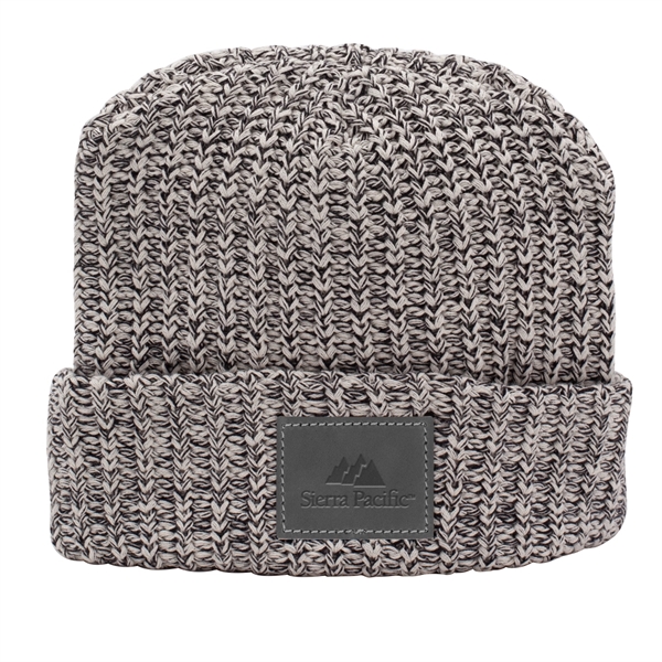 100% cotton cuffed knit beanie with a leather patch.... from ASI 88060 Snugz/USA Inc / SnugZ USA®