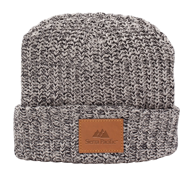 100% cotton cuffed knit beanie with a leather patch.... from ASI 88060 Snugz/USA Inc / SnugZ USA®